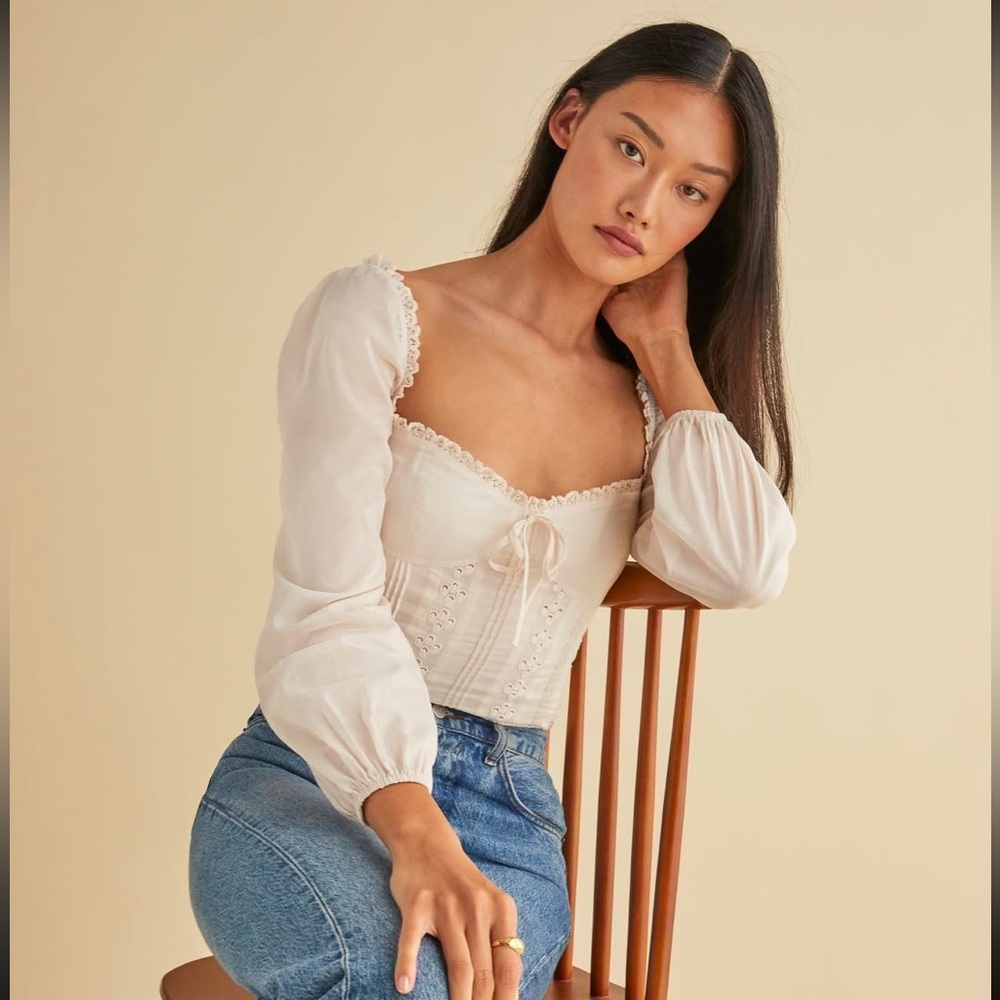 Reformation Rare cream Isadora Top